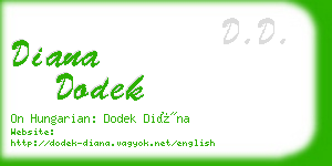 diana dodek business card